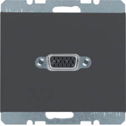 3315417006 VGA Steckdose mit Schraub-Liftklemmen,  Berker K.1, anthrazit matt,  lackiert