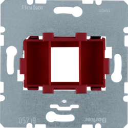 454001 Piastra di supporto con alloggiamento rosso singola per Modular Jack TECNICA DI TELECOMUNICAZIONI