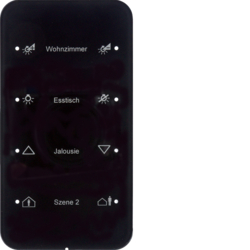 75144165 Touch Sensor 4fach Komfort mit integriertem Busankoppler,  KNX - Berker R.1 - konfiguriert,  Glas schwarz