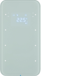 75643060 Touch Sensor 3fach mit Temperaturregler Display,  integrierter Busankoppler,  KNX - Berker R.1, Glas polarweiß