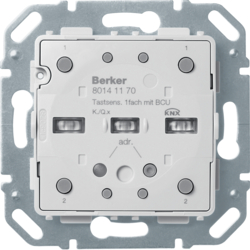80141170 con LED RGB,  e sonda di temperatura interna,  Con accoppiatore bus integrato,  KNX - Berker Q.x/K.x