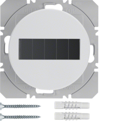 85655139 Radiotrasmettitore KNX da muro singolo piatto ad energia solare quicklink Berker R.1/R.3/R.8, bianco polare lucido
