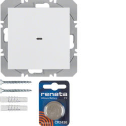 85655288 Radiotrasmettitore KNX da muro singolo piatto quicklink BERKER S.1/B.3/B.7, bianco polare opaco