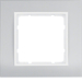 10113904 Cornice singola BERKER B.3, Alluminio/bianco polare opaco,  alluminio anodizzato
