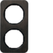 10122354 Rahmen 2fach Berker R.1, Eiche/schwarz glänzend,  Holz gebeizt