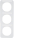 10132169 Cornice tripla per montaggio verticale con campo di scrittura,  BERKER R.1, bianco polare lucido