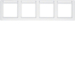 10246019 Cornice quadrupla per montaggio orizzontale con campo di scrittura,  BERKER Q.1, bianco polare velluto