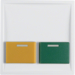 12539909 Pezzo centrale con pulsante verde + giallo BERKER S.1/B.3/B.7, bianco polare opaco