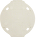133119 Piastra di fondo singola,  autoestinguente Serie 1930, bianco polare
