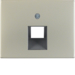 14077004 Zentralstück für UAE Steckdose Berker K.5, Edelstahl,  Metall mattiert