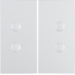 15711909 Bilanciere doppio BERKER S.1/B.3/B.7, bianco polare opaco