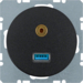 3315392045 USB/3,5 mm Audio Steckdose Berker R.1/R.3/R.8, schwarz glänzend